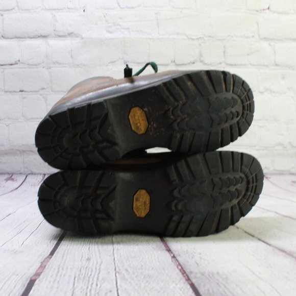 *Raichle Brown Leather Lace up Padded Vibram Sole Hiking Ankle Boots 10.5 Inches - Picture 9 of 9